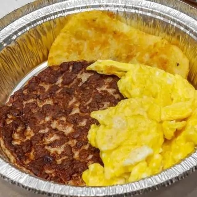 Sausage and Egg Breakfast Sandwich.
