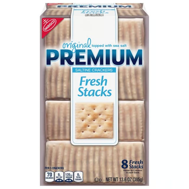 Nabisco Premium Saltine Crackers.